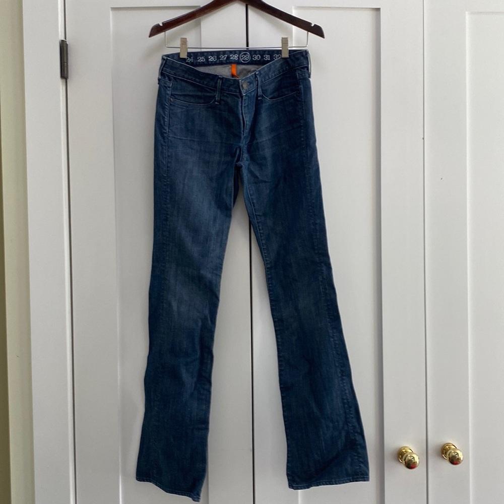 Earnest sewn jeans from early 2000’s, low rise blue jeans.